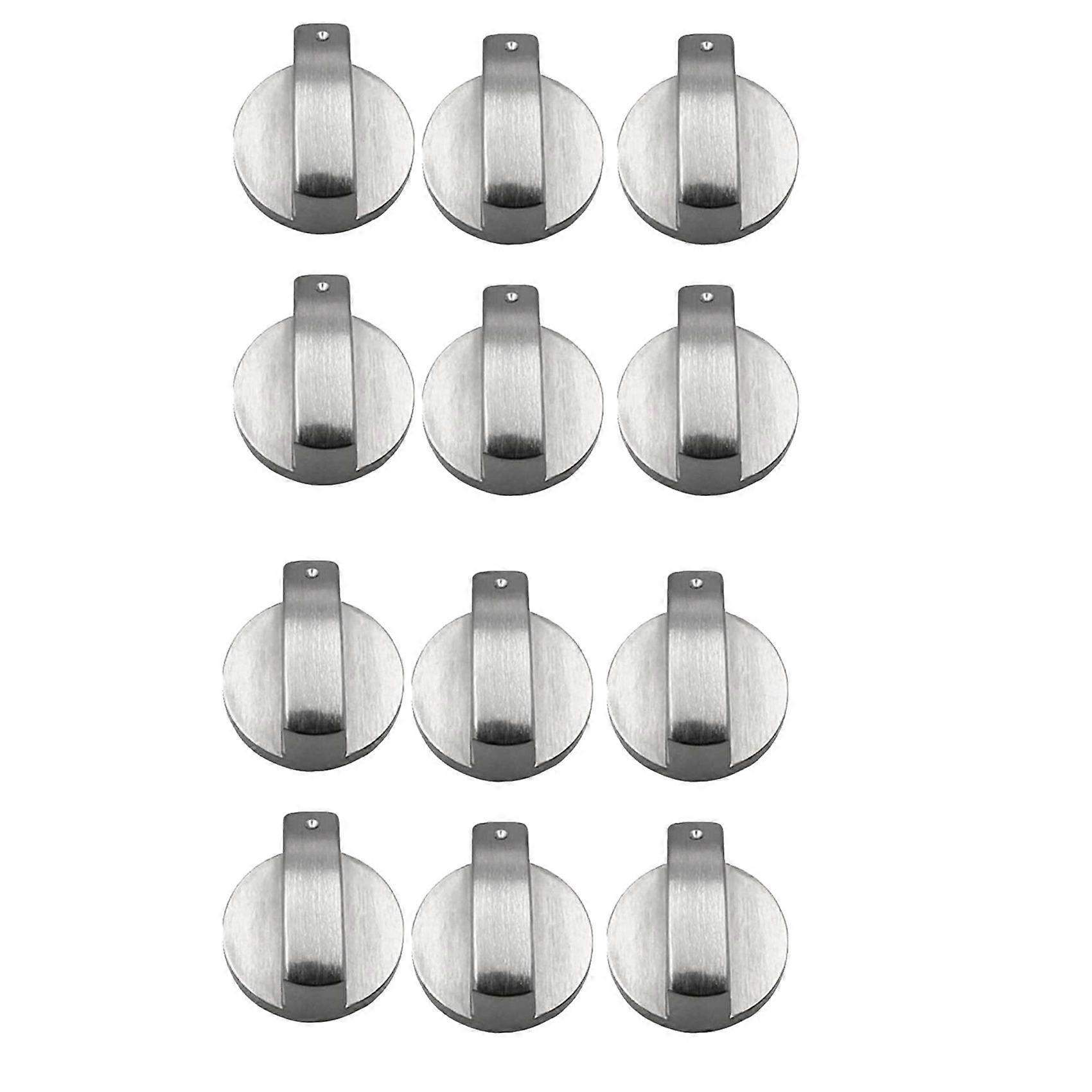 12Pcs Cooker Knobs,6mm Gas Stove Knobs Stove Replacement Metal Knobs Accessories for Kitchen Gas Oven Knobs