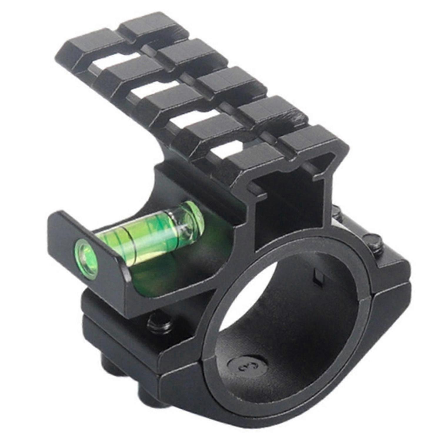 Precision-Scope Mount with Level Bubble for Picatinny Rails with Bubble Level 30mm 25.4 Adapter for Flashlight