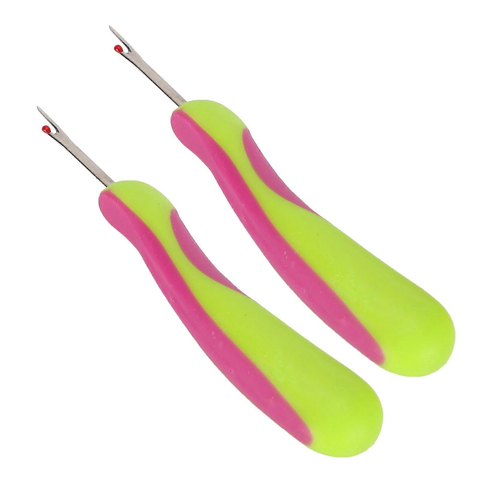 2pcs Seam Ripper and Thread Remover Set with Ergonomic AntiSlip Grip for Precise Stitch Removal