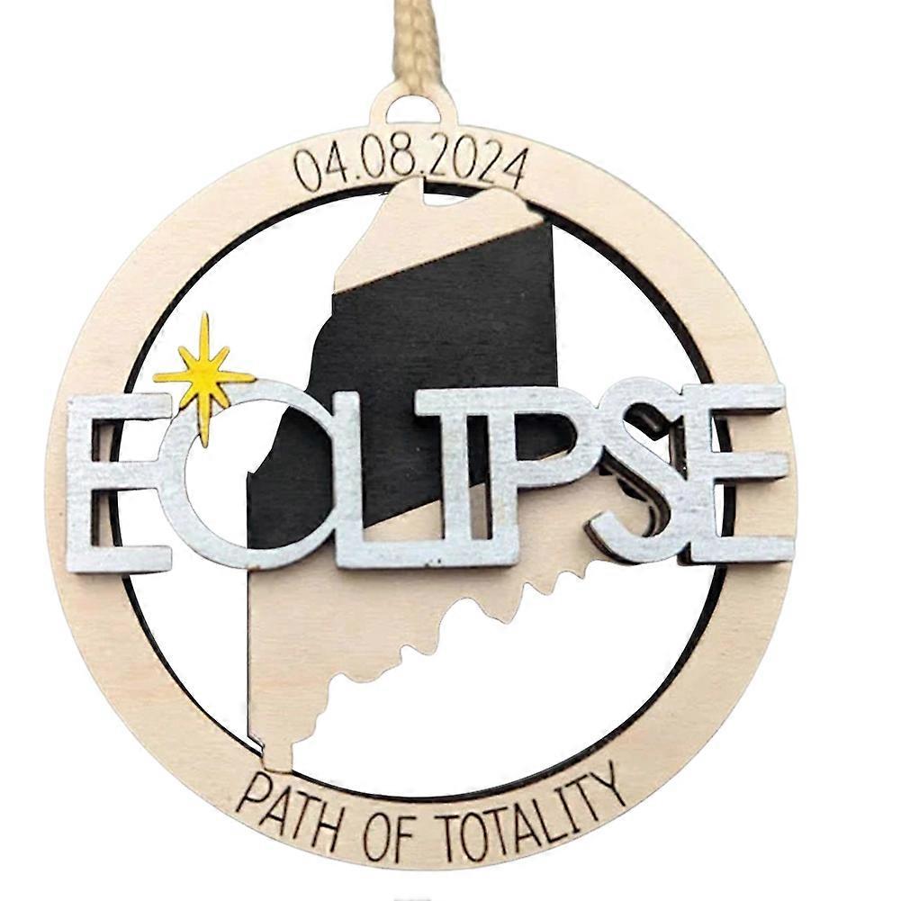 Wooden 2024 Solar Eclipse Souvenirs, 2024 Solar Eclipse Party Decorations Supplies, Solar Eclipse Keepsakes A