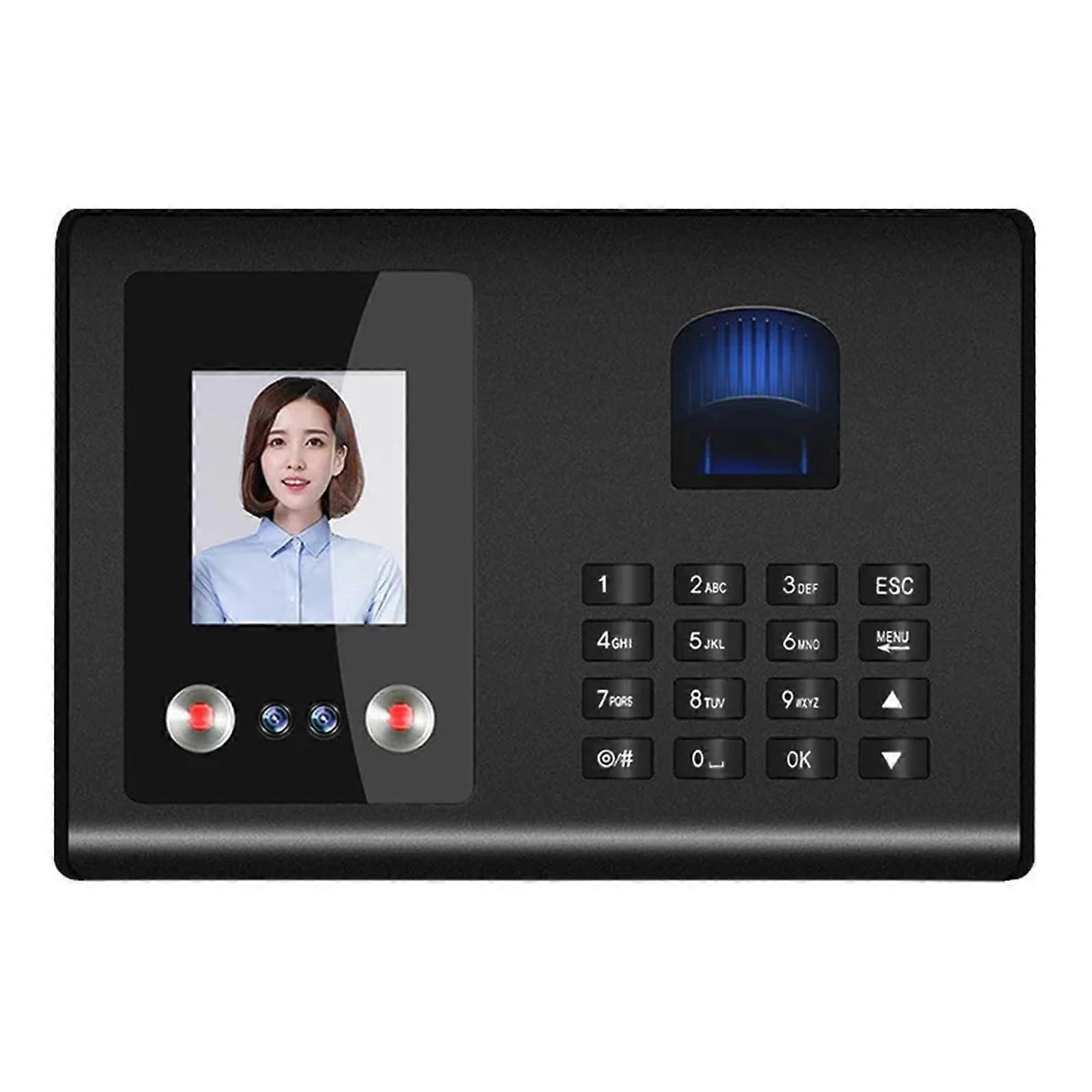 Biometric Attendance Machine with Face Fingerprint Password Login, USB Time Clock for Employees