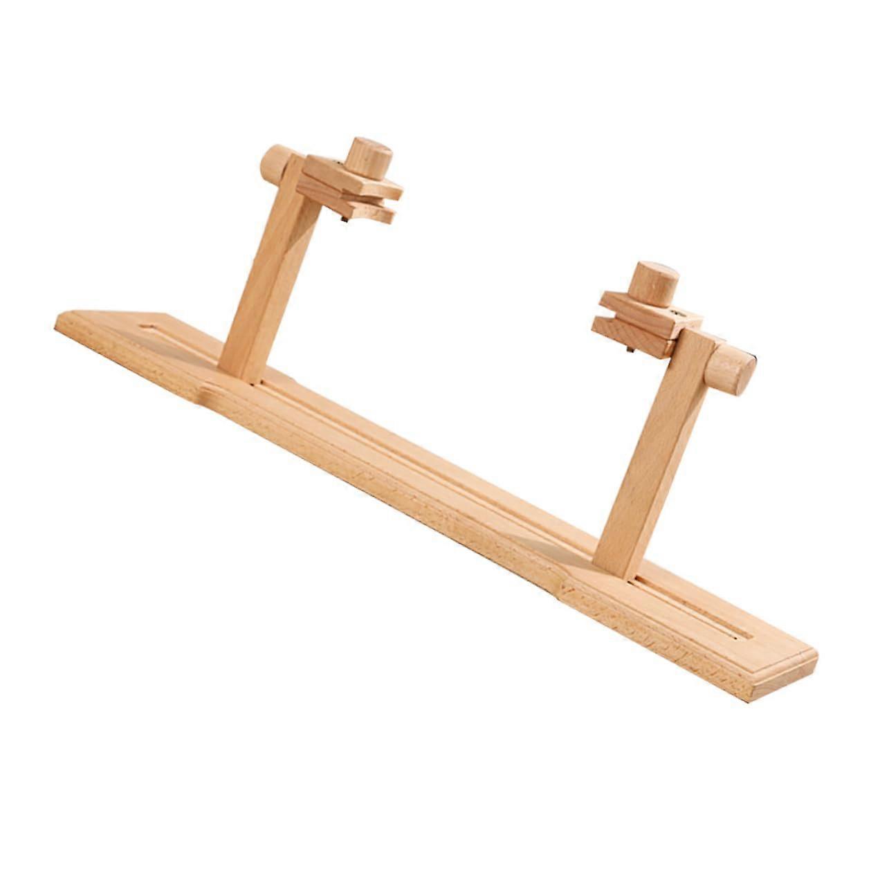 Adjustable Wooden Embroidery Frame Holder for Table with Infinitely Adjustable Height and TwoHand Stitching Support