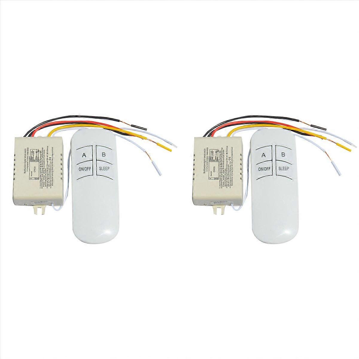 Wireless ON/OFF 2 Way 220V Lamp Remote Control Switch Receiver