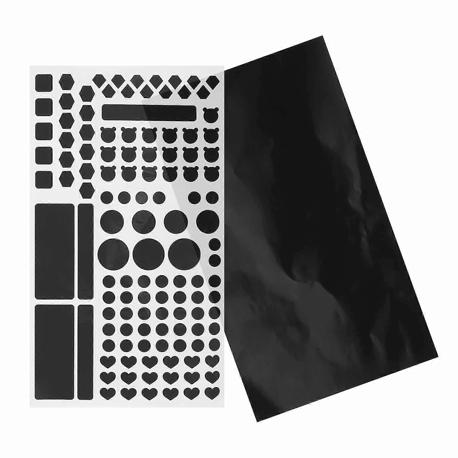 Black LED Light Blocking Stickers Paper for Router and TV Light Blocking 10 Sheets