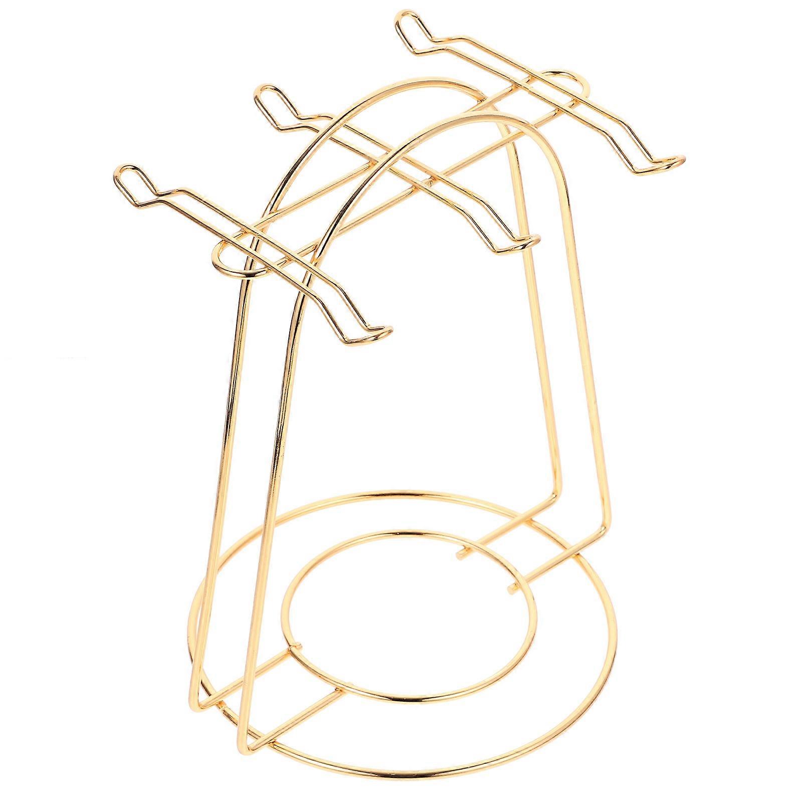 Mug and Saucer Rack for Kitchen Use 6-Cup Iron Draining Cup Bracket Set