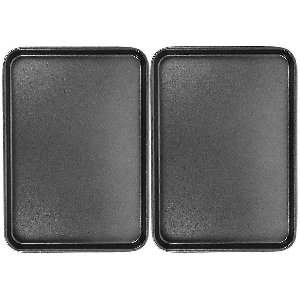 Non-Stick Carbon Steel Baking Pan for Oven Use 2Pcs Rectangular Tray