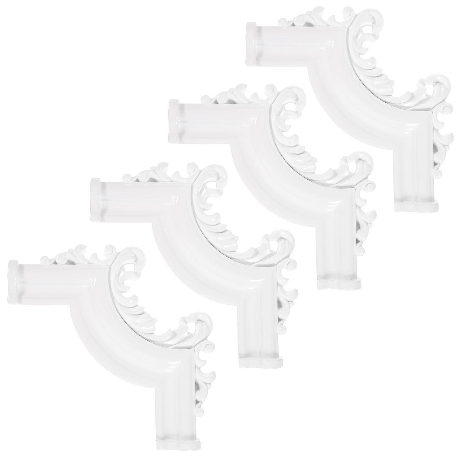 Indoor Ceiling Molding Corner Vintage Style PVC Decorative 4Pcs Pack