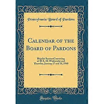 Benådningsnämndens kalender: ordinarie sammanträde kl. 10, onsdag och torsdag den 17 och 18 januari 1940 (klassiskt särtryck)