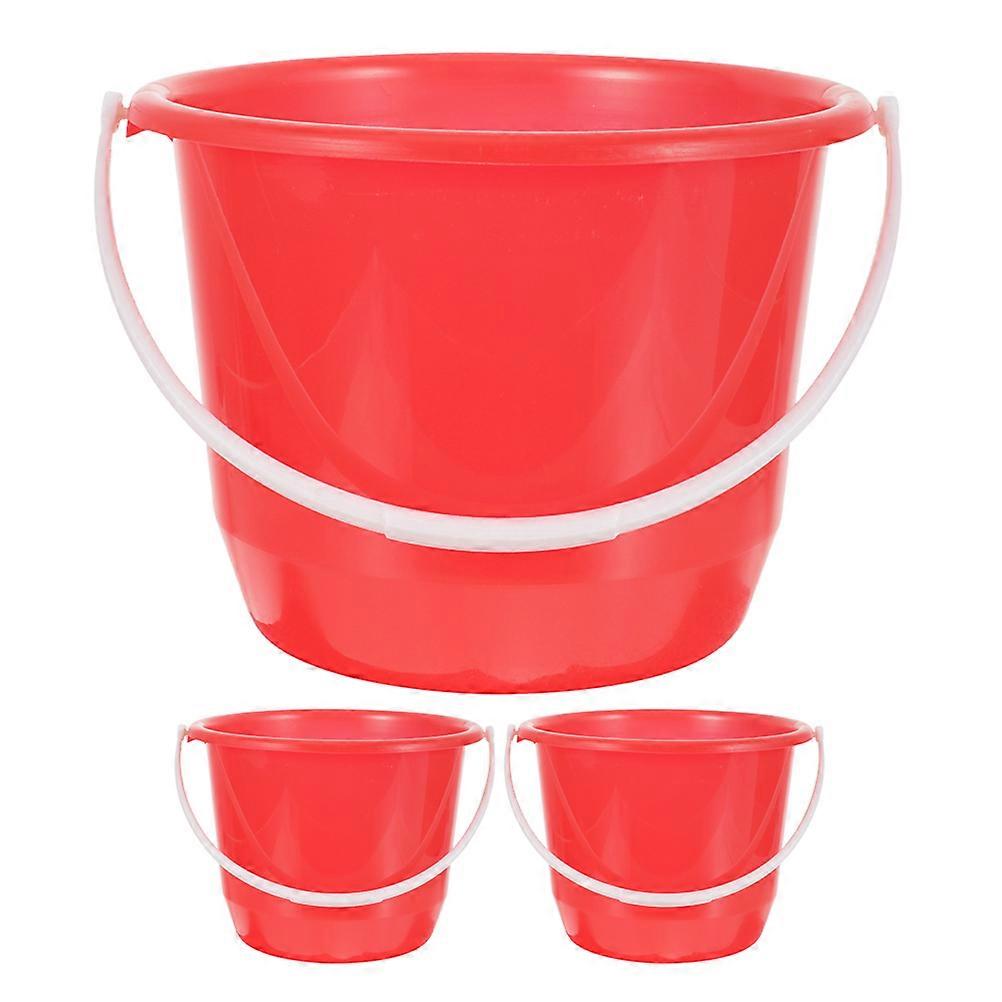 Durable Plastic Water Bucket for Storage Multipurpose 3Pcs Set