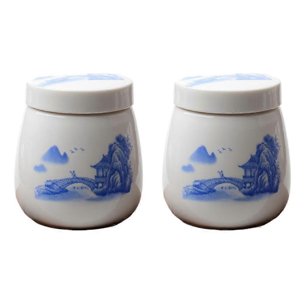 2-Pack Vintage Ceramic Egg Cups with Lids, Compatible with Soft/Hard Boiled & Poached Eggs