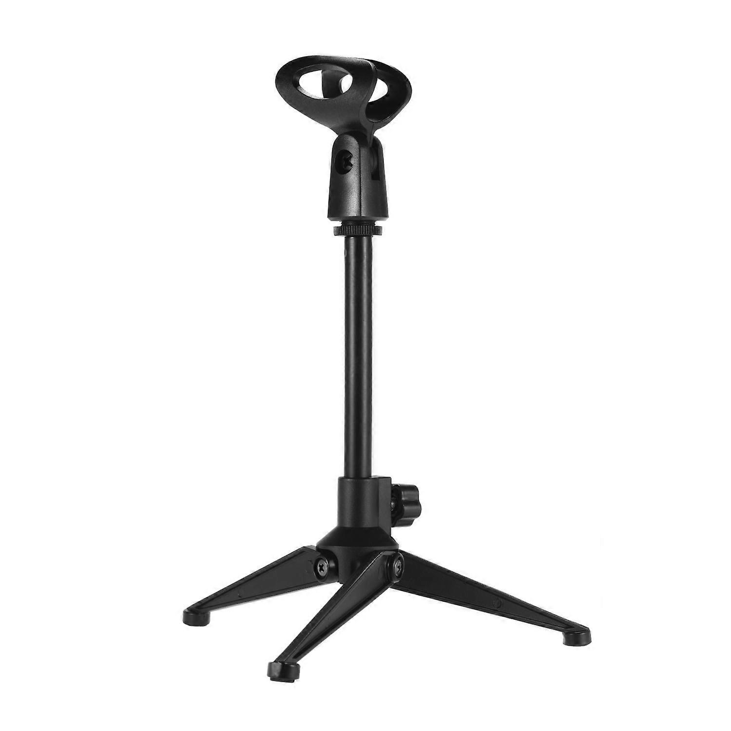 Mini Desktop Microphone Stand Bracket Tripod Portable Foldable with Adjustable Microphone Holder