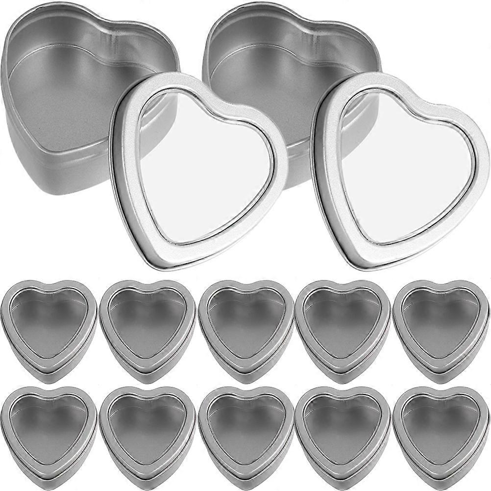 Heart Candy Box for Wedding Candy Boxes Silver 25Pcs