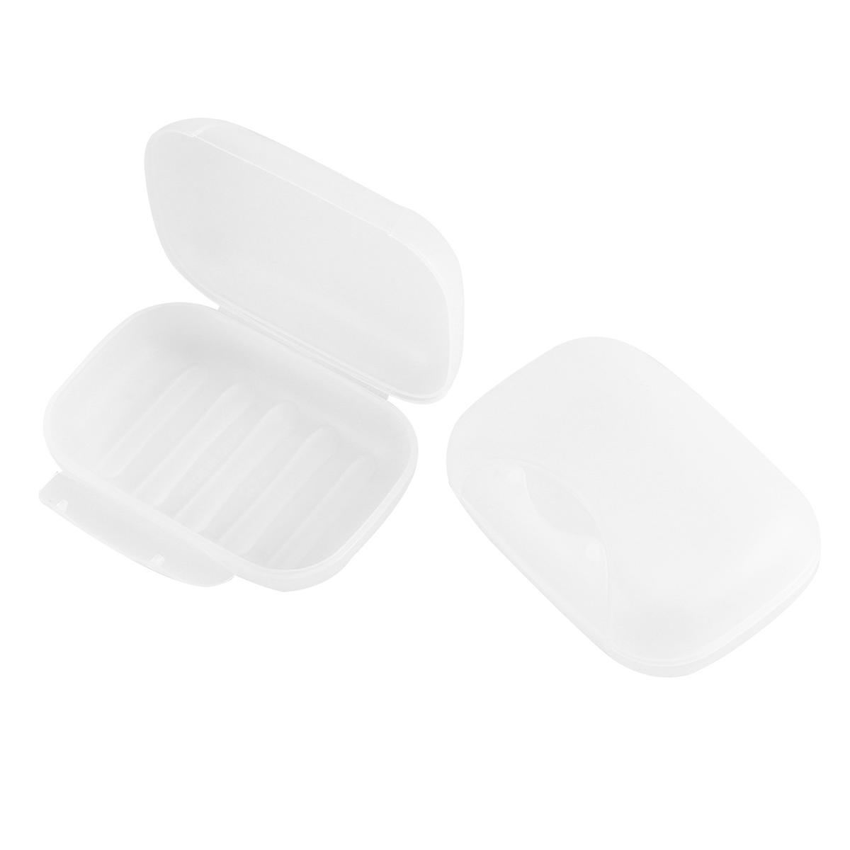 Portable Soap Box Soap Holder for Storage Creative White Set