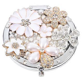 1 szt Wykwintne mini lustro Daisy Flower Składane lustro Przenośne lustro do makijażu