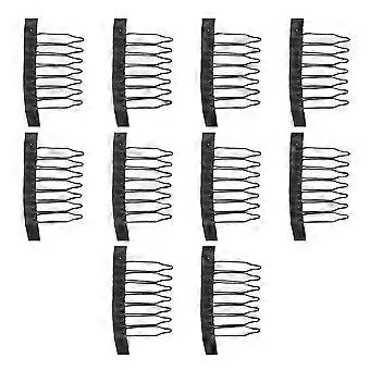 10 stks 7 Tanden Pruik Net Clip Stalen Haarclip Pruik Salon Accessoires voor Dames
