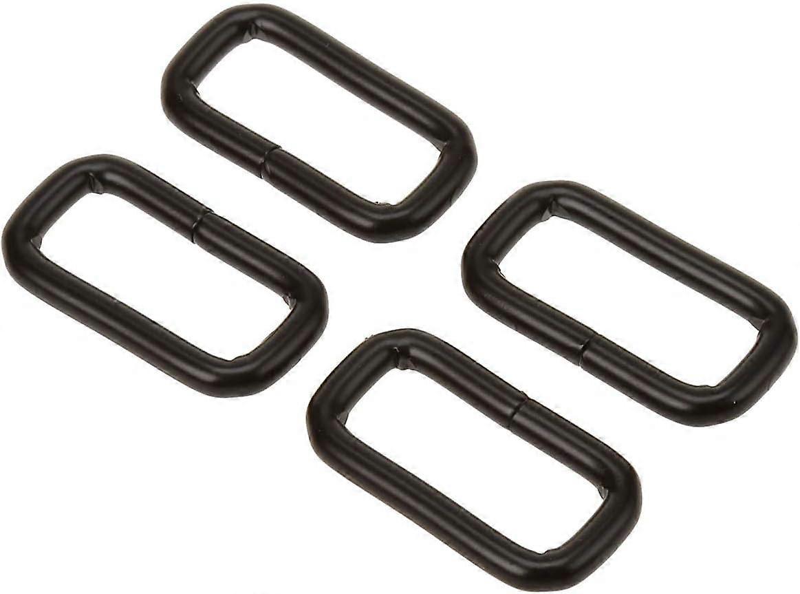 2,5 cm rektangulär spänne ring, 20-pack svart