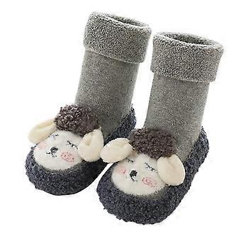 Soft Cotton Baby Slipper Shoes Socks With Non-skid Sole