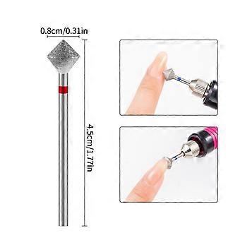 1 Pcs Rhombus Nail Drill Bits Diamond E-File Bit Rounded Edge Manicure Pedicure Grinding Head For Electric Nail Drill Machine