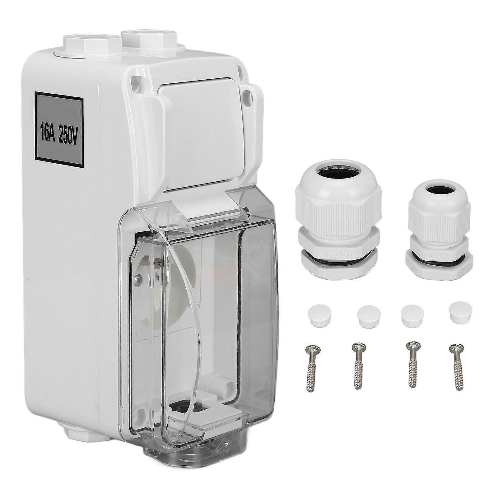 IP66 Waterproof Socket ABS Shell Toggle Switch Outlet Combination French Standard 250V 16A