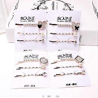 3 pezzi fermaglio per capelli con strass quadrati a forma di cuore, fermaglio per capelli, fermaglio per capelli, copricapo 1