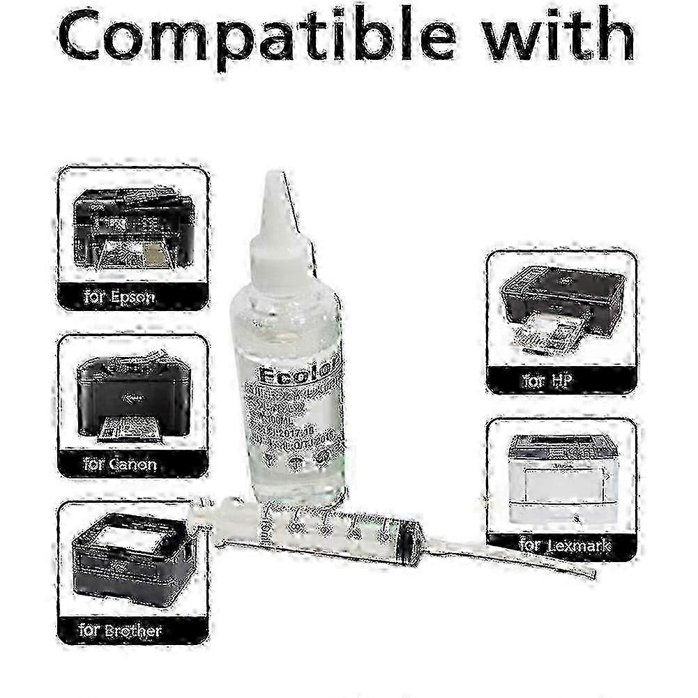 Cleaning Kit & Flush Cleaner for Epson Printer - Unblock Print Head Solution HY1