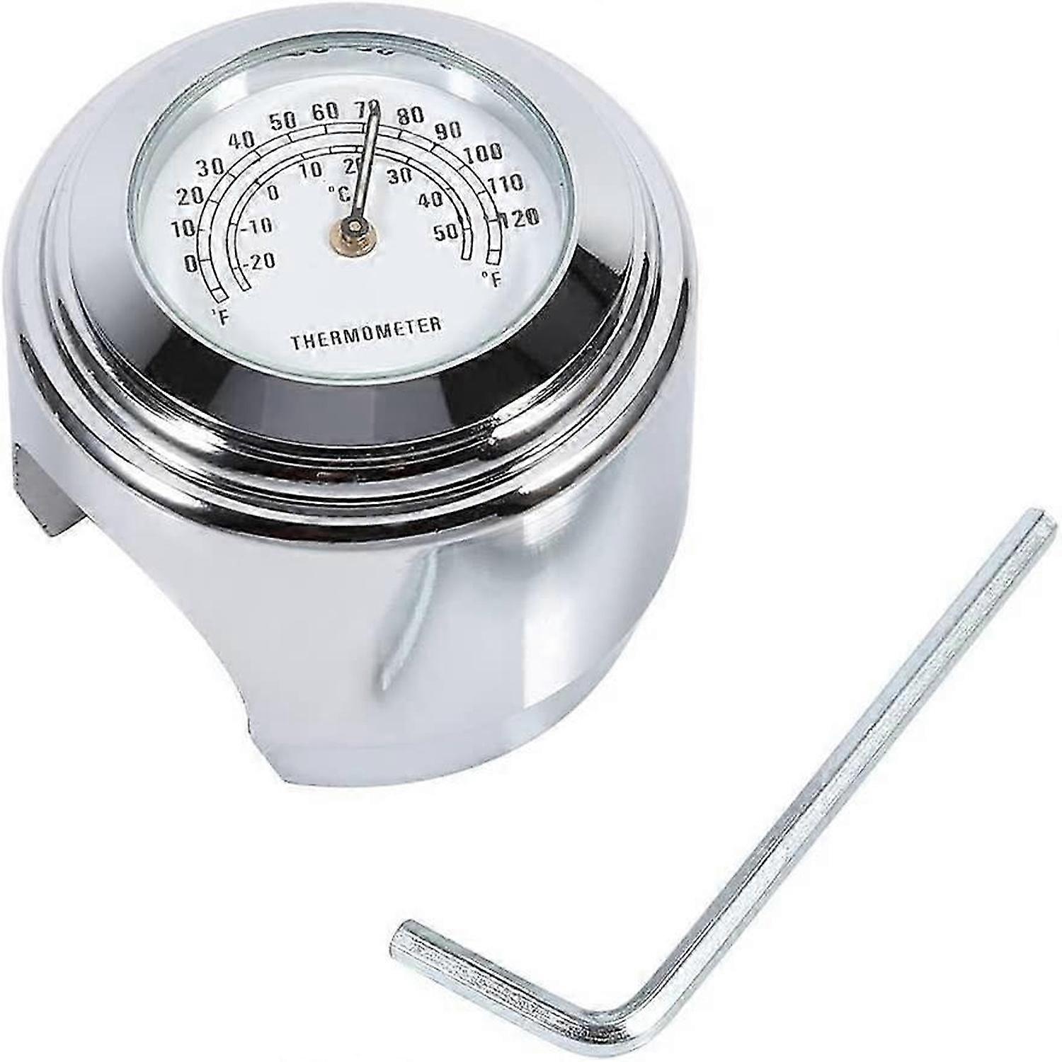Motorcycle handlebar thermometer 7/8" waterproof temperature dial indicator
