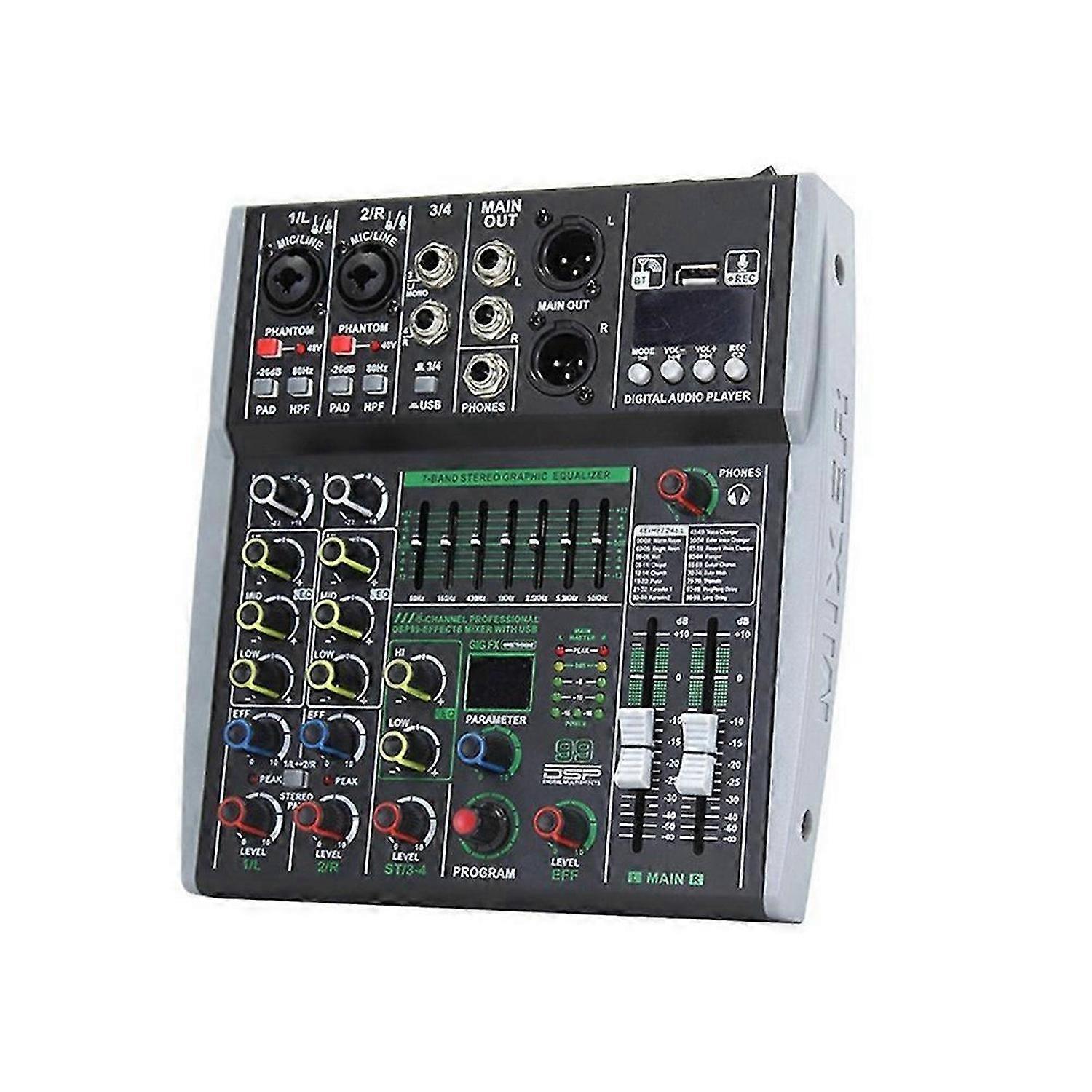 Professional 4-Channel Mixer EU Plug