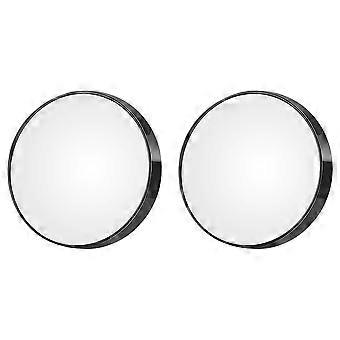2PCS 8.8CM 10X Magnifying Glass Mirror Wall Small Round Compact Makeup Mirror Pocket Cosmetic Mirror Magnification Bathroom Makeup Tool with 2 Suction