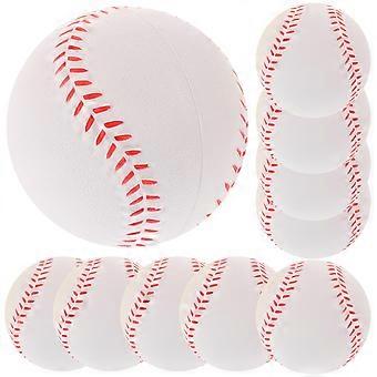 Practice Baseball for Beginner PU Baseball Set 12Pcs White Color