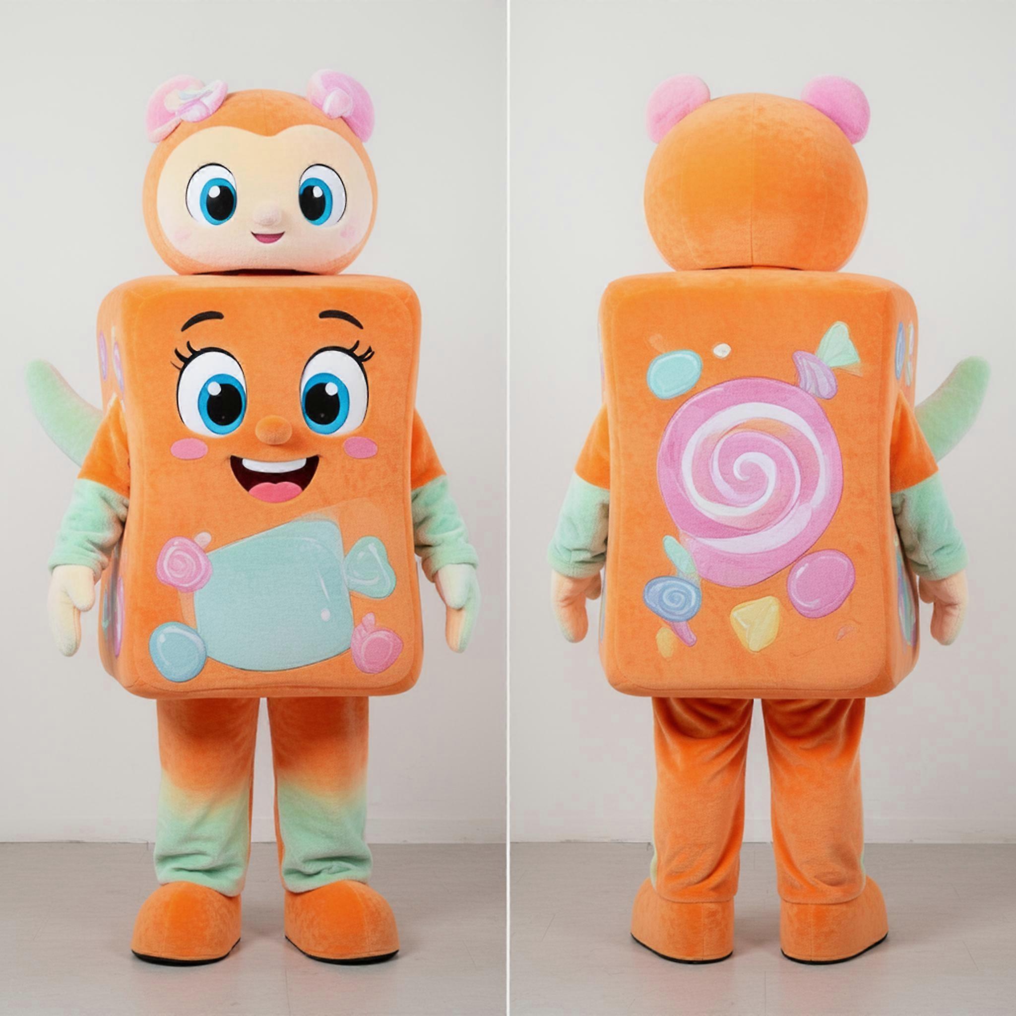 MASTICOT Orange Rounded Candy Box Mascot