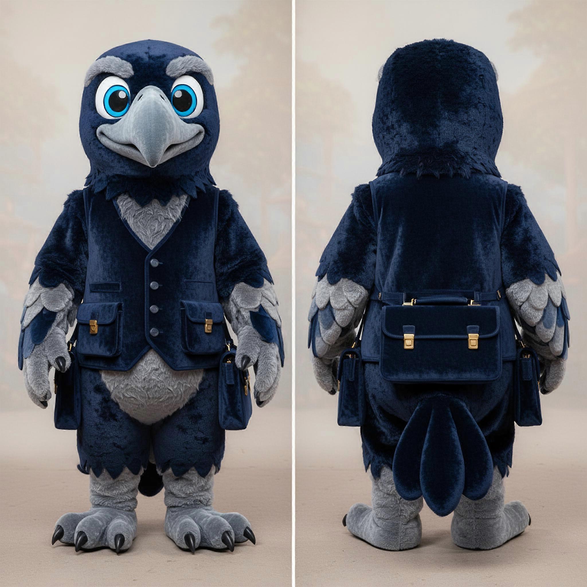 MASTICOT Navy Cartoon Haasts Eagle Mascot