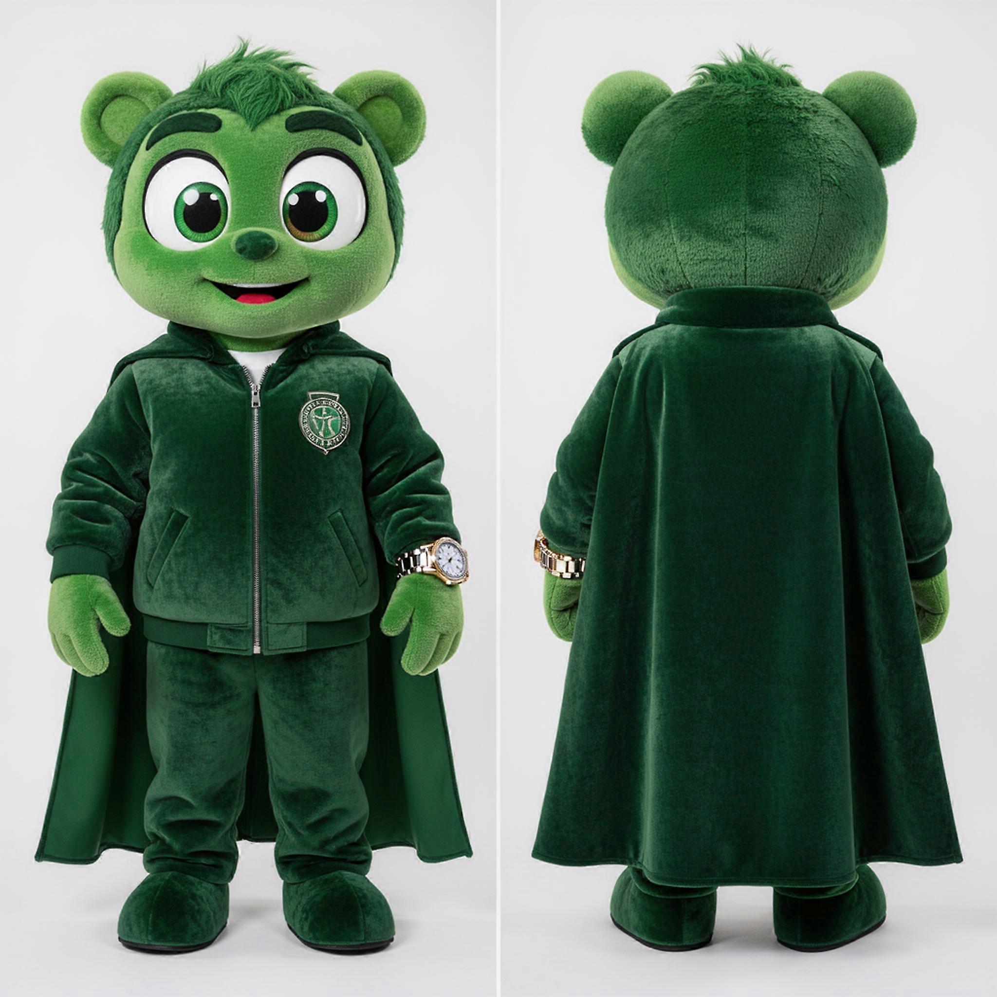MASTICOT Forest Green Expressive Attorney Mascot
