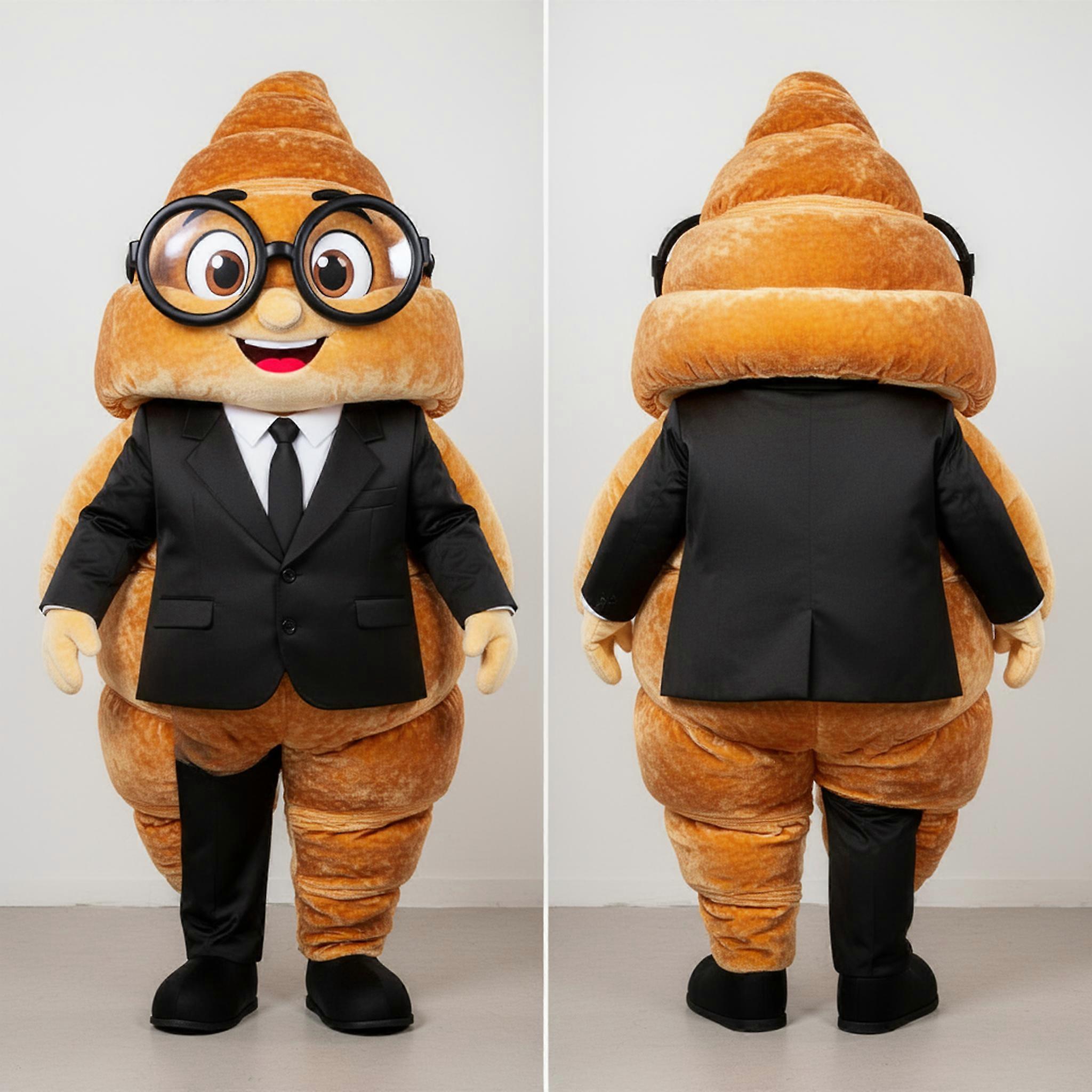 MASTICOT Golden Puffed Croissant Mascot