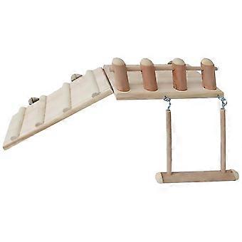 Spielzeugplattform aus Holz für Hamsterkäfige mit Leiter, 1 Set für Kleintiere