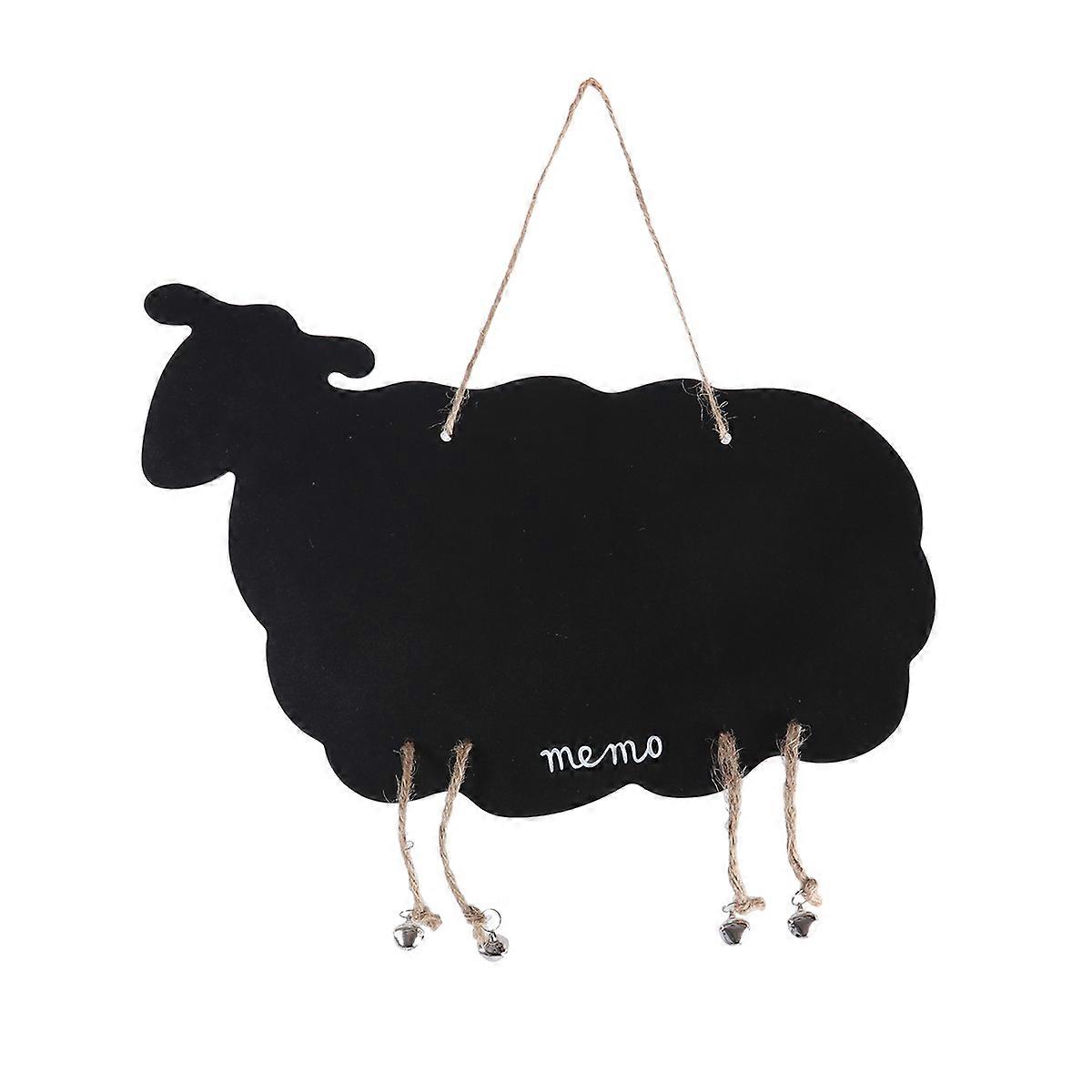 Mini tableaux noirs suspendus en forme de mouton pour laisser un message noir