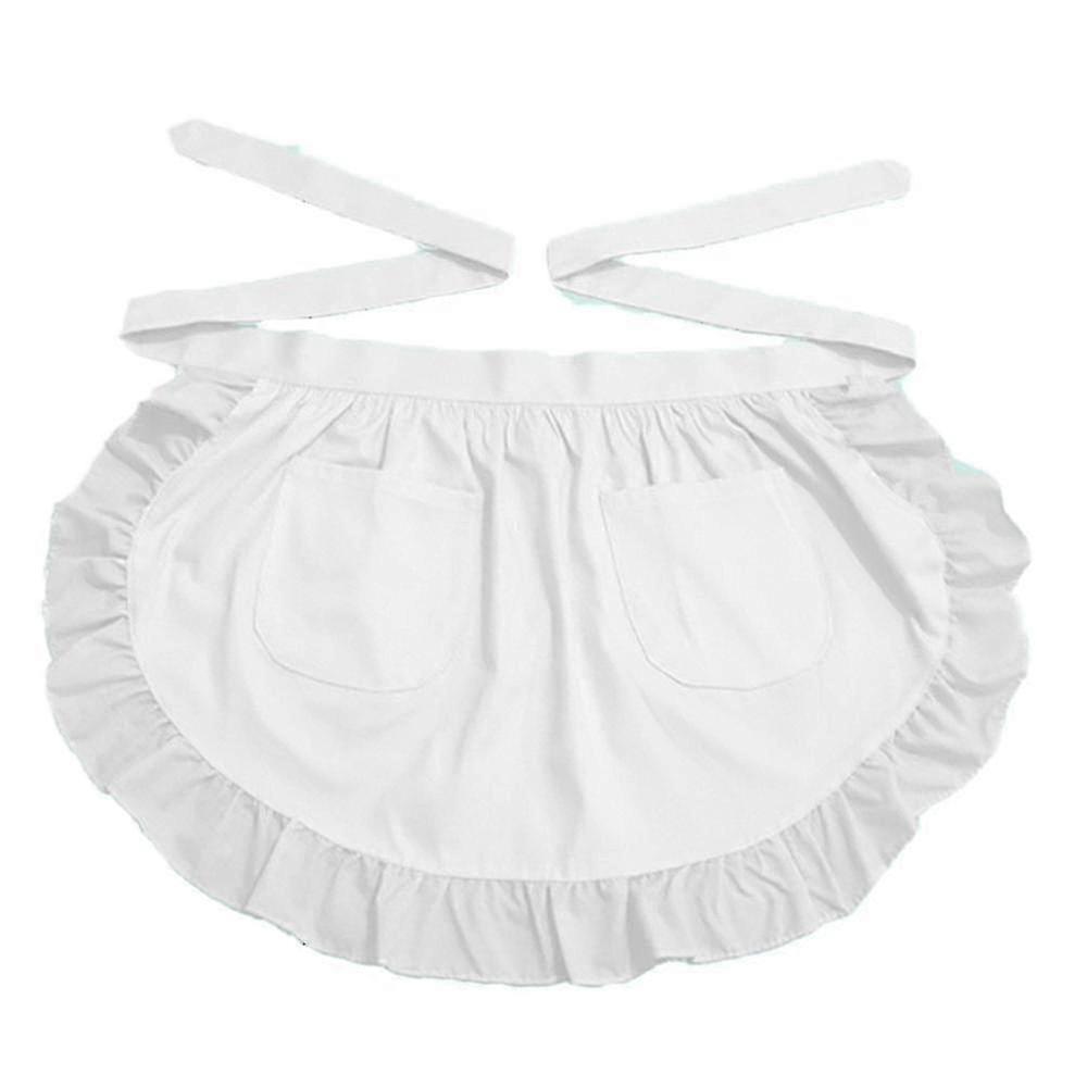 Classic Ruffle Cotton Half Apron