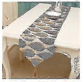 Double Leaves Embroidered Table Runner