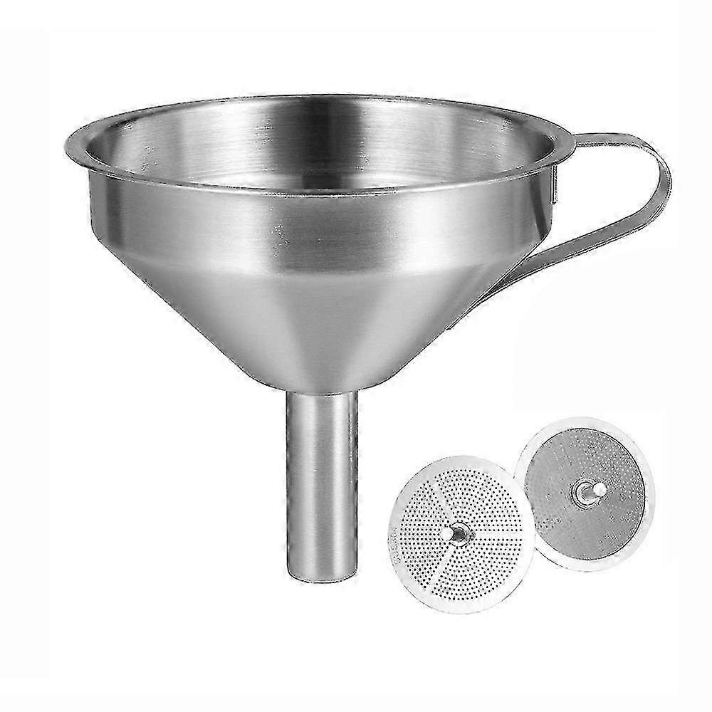 Double-Mesh Stainless Steel Funnel
