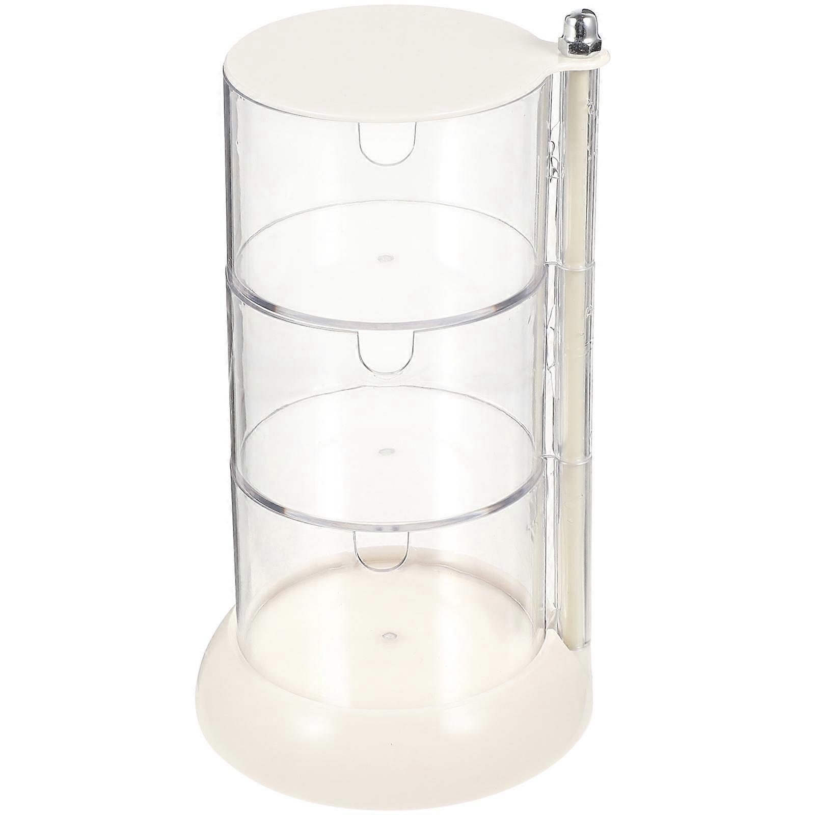 Rotatable Makeup Sponge Holder for Convenient Storage White
