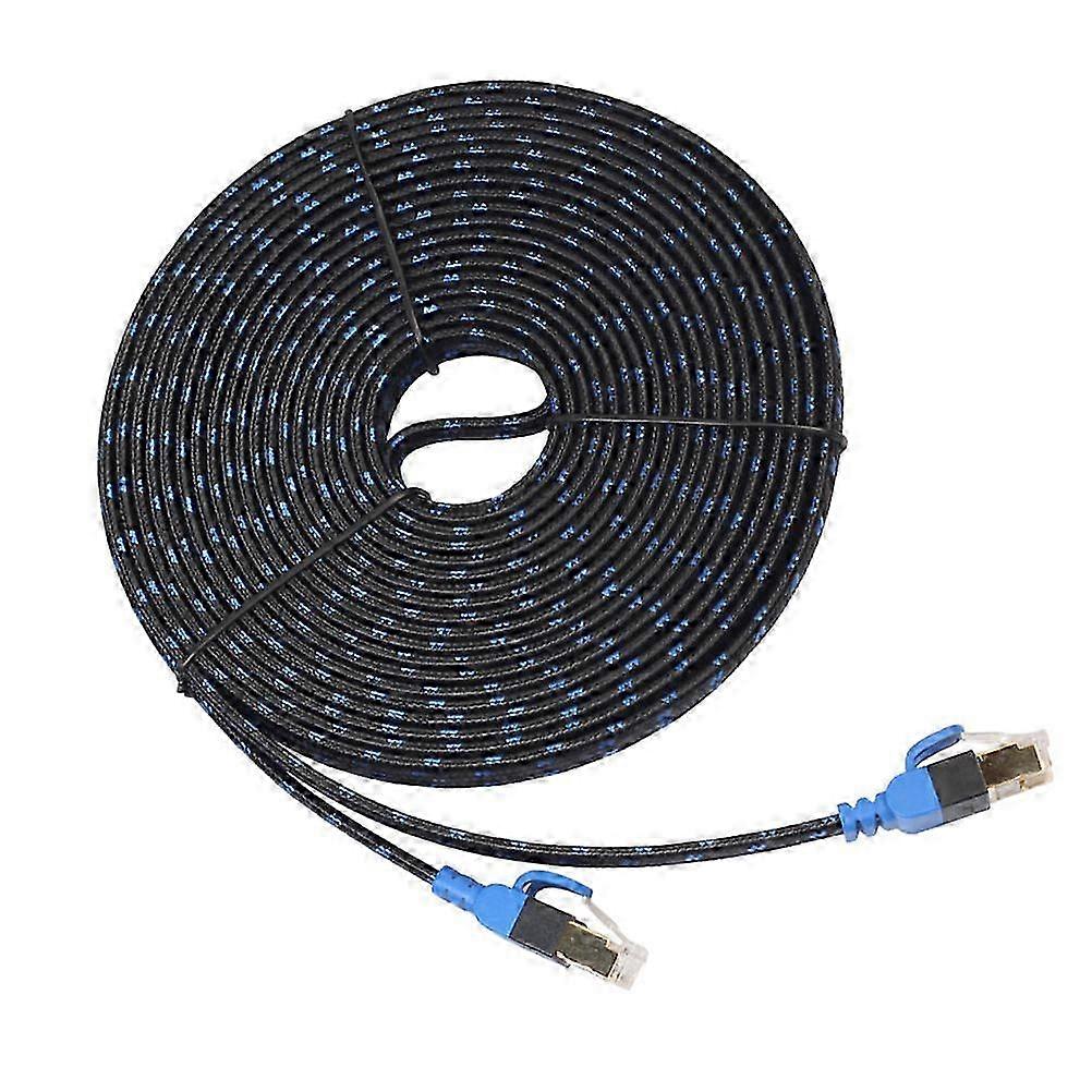 Dual Cat7 10m Flat Ethernet Cables