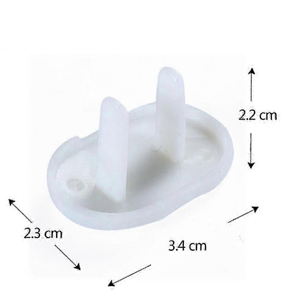 White ABS Socket Protectors Child-Safe