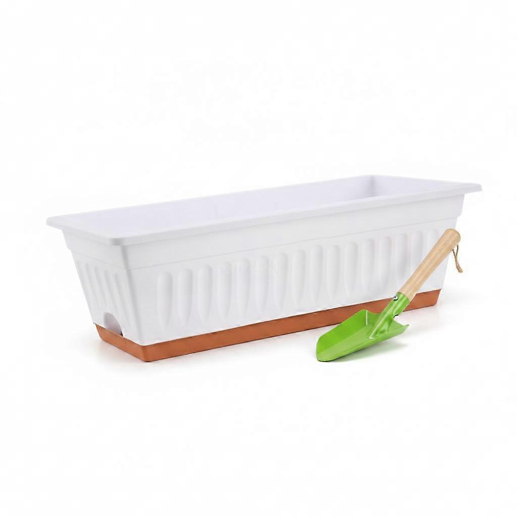 Window Box Planter with Drainage Holes Rectangular Pp Flower Box for Balcony