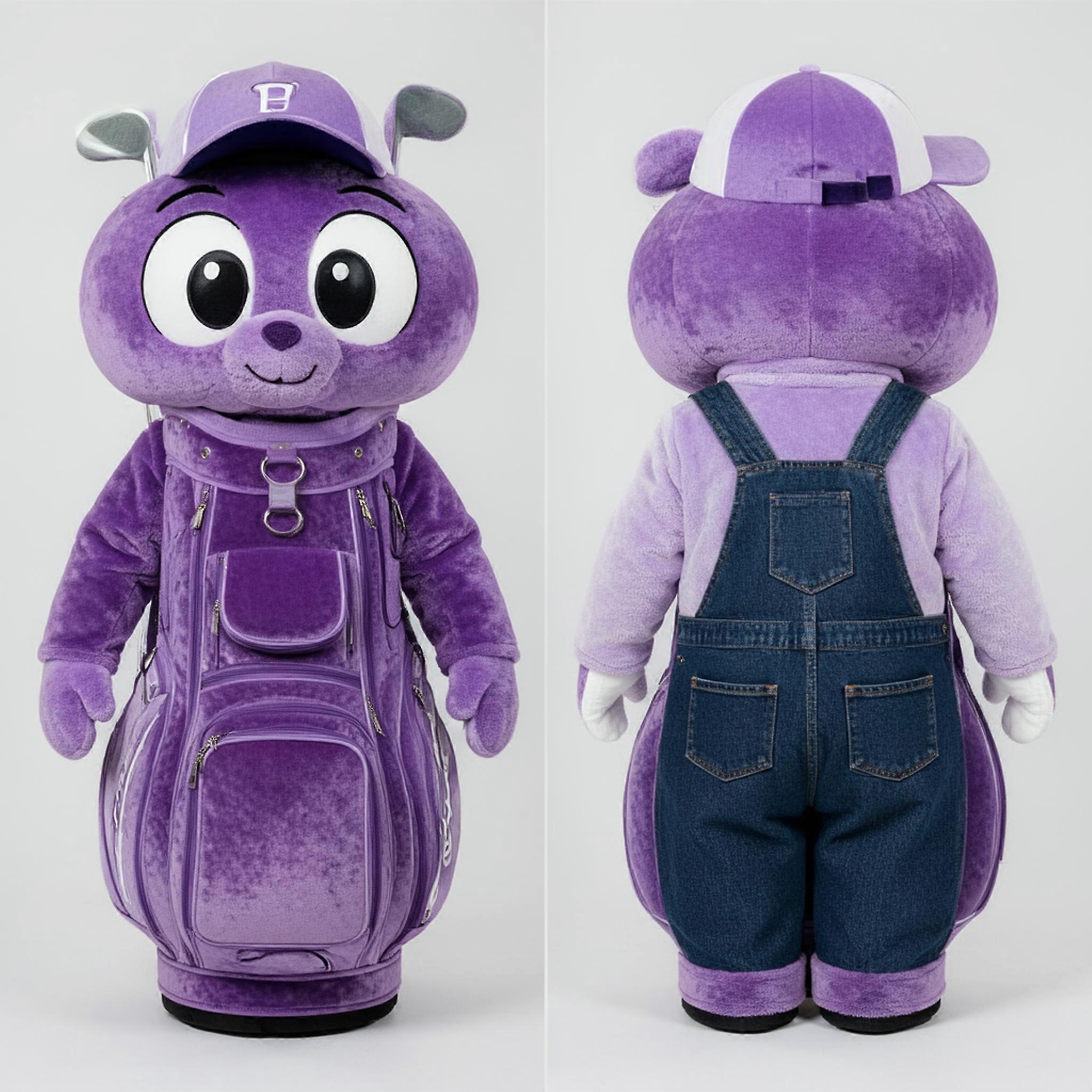 MASTICOT Lavender Navy White Golf Bag Mascot