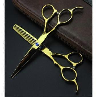 Left Hand Hair Scissors Set 6 Inch Purple, Professional Barber Scissors with Ergonomic Design and Bag