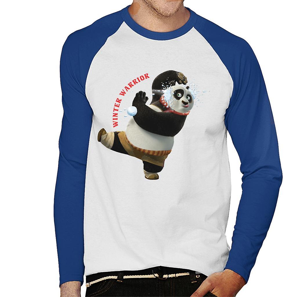 Kung Fu Panda Christmas Winter Warrior Men's Baseball Long Sleeved T-Shirt