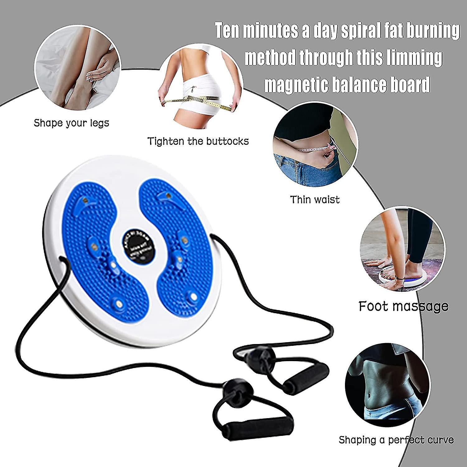 Twister Per Vita Con Corde Elastiche E Maniglie – Disco Girevole Magnetico Per Fitness E Massaggio Plantare