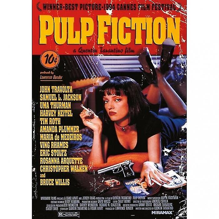 Pulp Fiction Uma On Bed Print