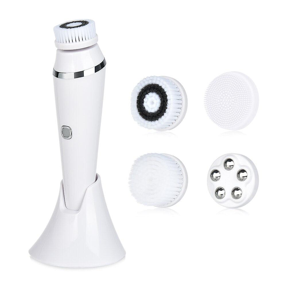 4 In 1 Facial Cleansing Brush Sonic Face Cleaning Tool Exfoliating Facial Brush Facial Spa Kit Skin Beauty Machine With Base