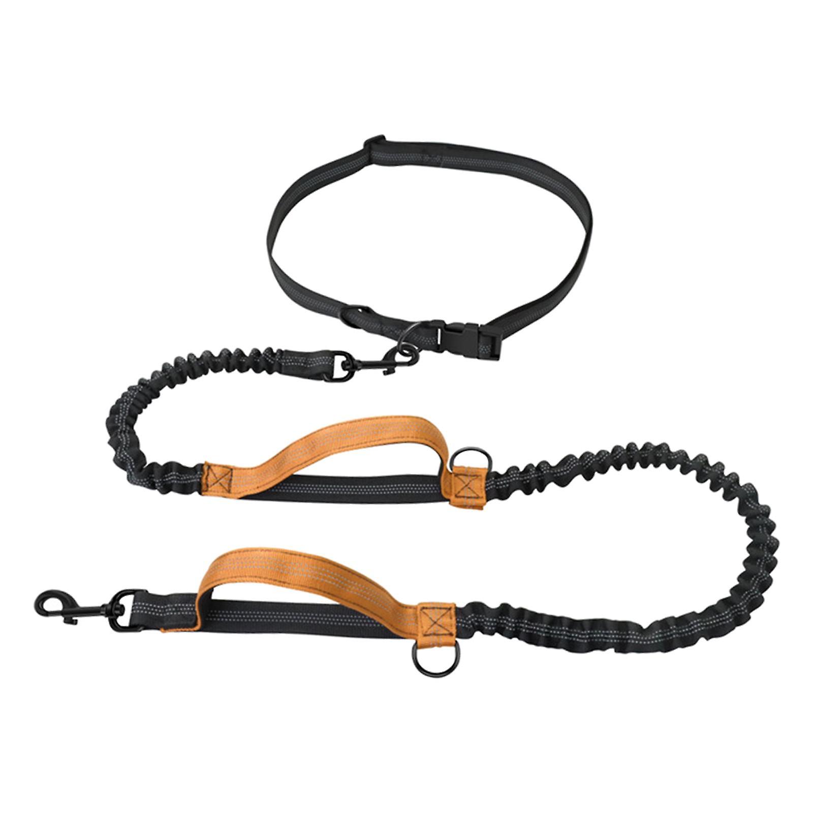Adjustable Hands Free Dog Leash Running Reflective Walking Hiking Orange