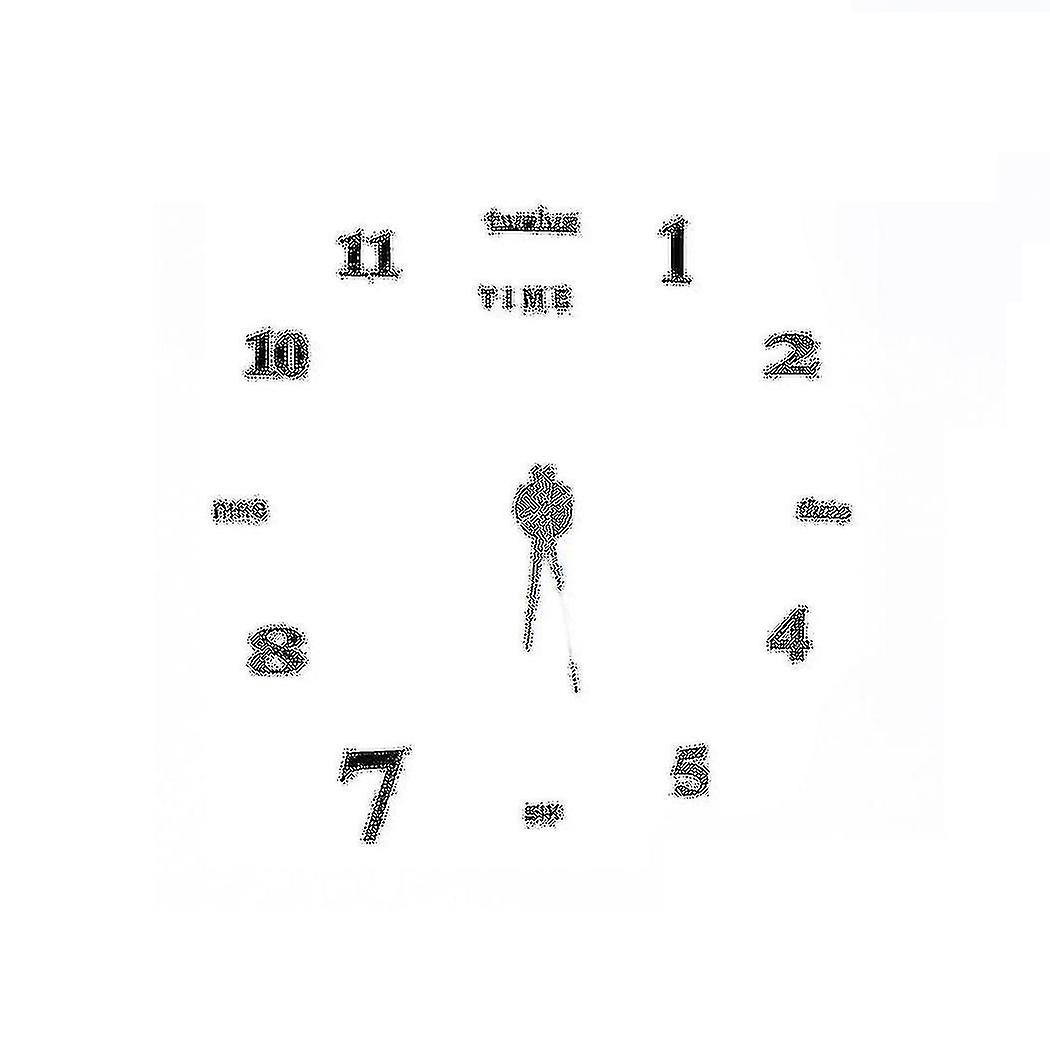 Wall Sticker Wall Clock Digital Clock Wall Decoration 3d Diy